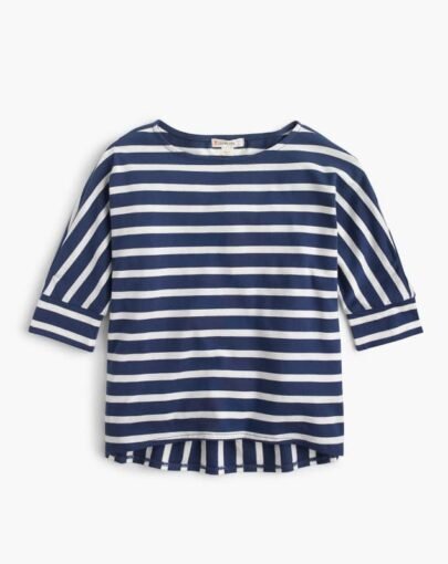 Girls' mixed-stripe shirt