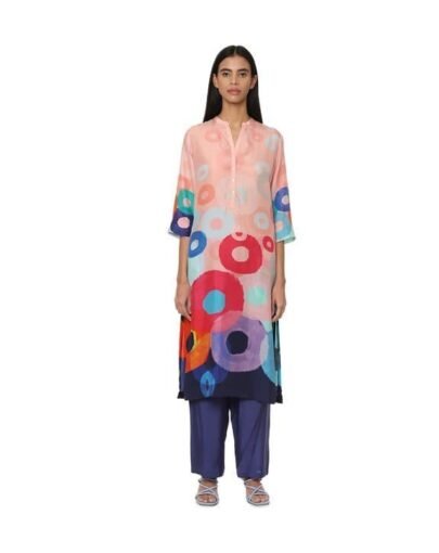 Medium Habotai Printed Kurta Bottom Set for Women