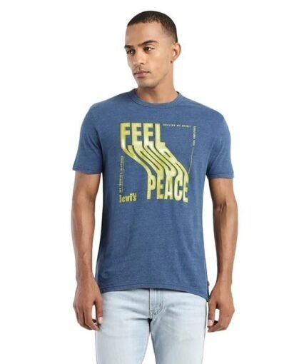 Lev Men's Cotton Regular Fit Graphic T-Shirt