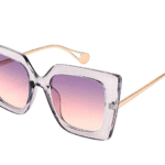 Sunglasses Womens Trendy, Oversized Square Shades, Pearl Inlay Cat Eye Frame UV400 Protection E1051