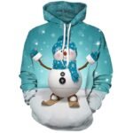 Unisex Christmas Hoodie Sweatshirts Casual Printed Kangroo Pocket Pullover