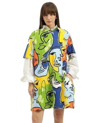 Colors of Round Neck Printed Dress