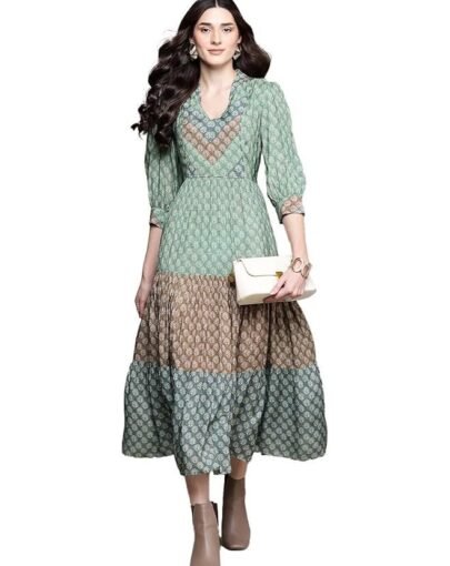 Green Essential-Avani Buti Long Dress