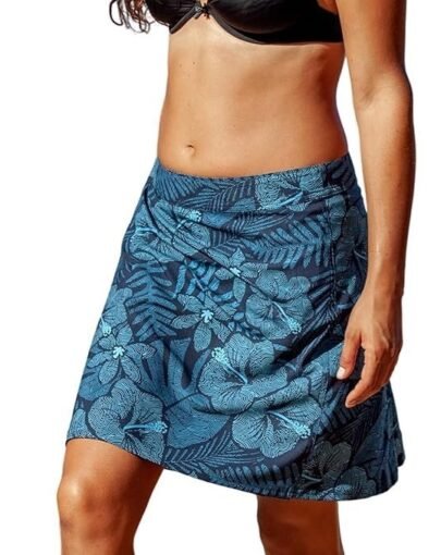 Wrap Skirt for Women - Quick Dry Swim Cover-Up for Beach, Travel with Pocket, Maui Moonlight